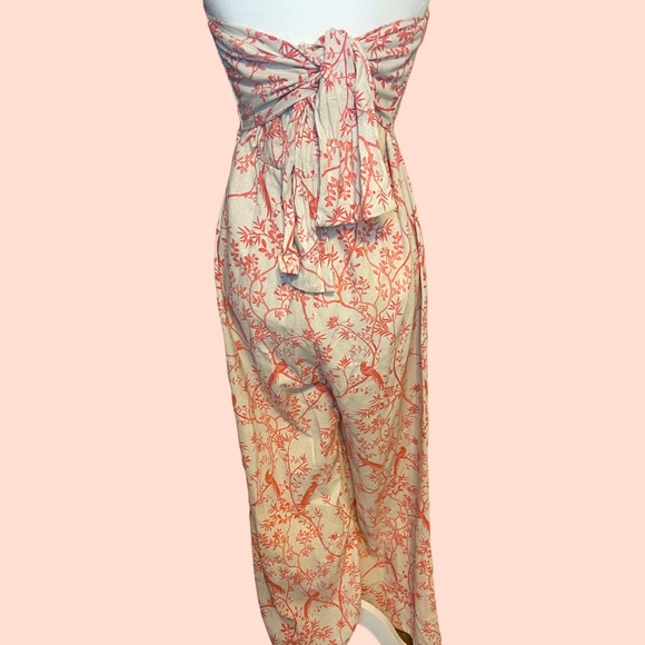 FORE - Strapless Jumpsuit. Zipper back With Tie In Back. Size L - Picture 9 of 13